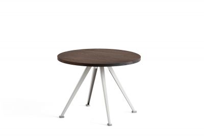 Pyramid Coffee Table 51 Couchtisch Niedrig Geräucherte Eiche/Beiger Stahl Hay